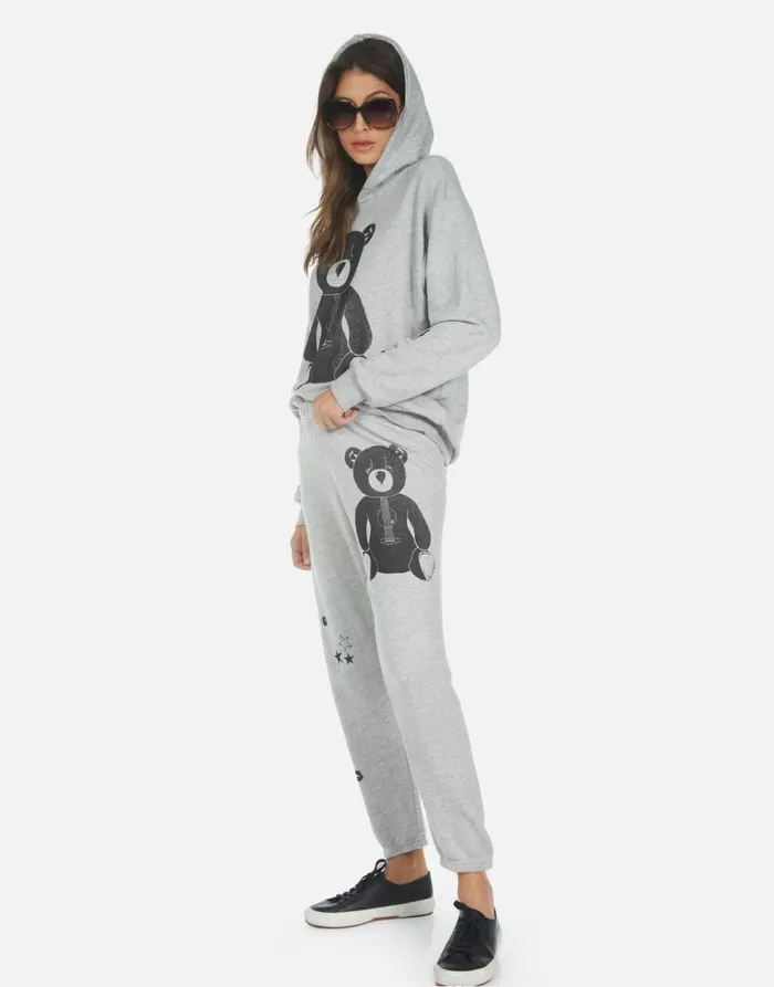 Women039s Alana Guitar Bear Heather Grey Lauren Moshi Crop Sweatpants