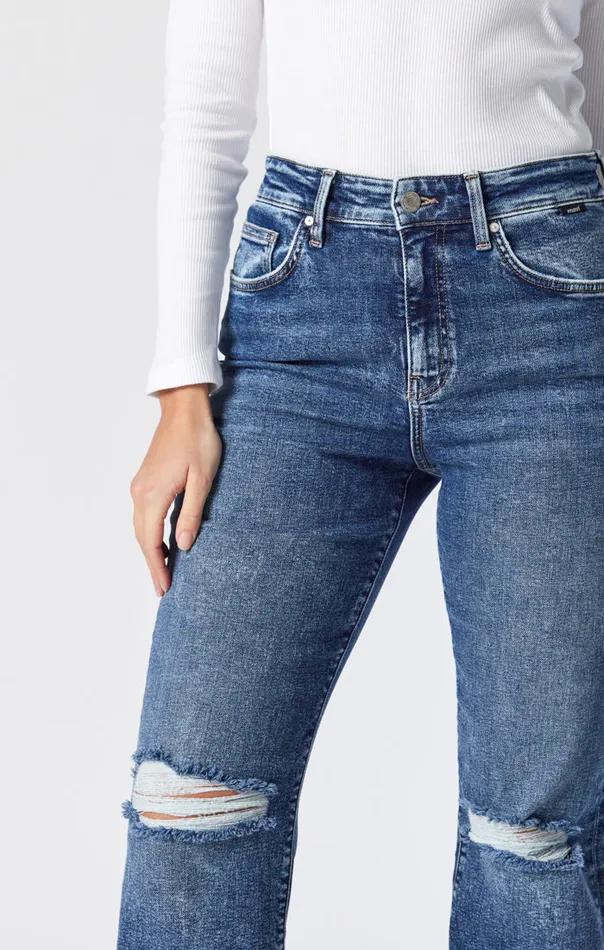 Women039s Barcelona Wide Leg In Mid Ripped Recycle Blue Women Mavi Jeans Denim Women039s Barcelona Wide Leg In Mid Ripped Recycle Blue Women Mavi Jeans Denim