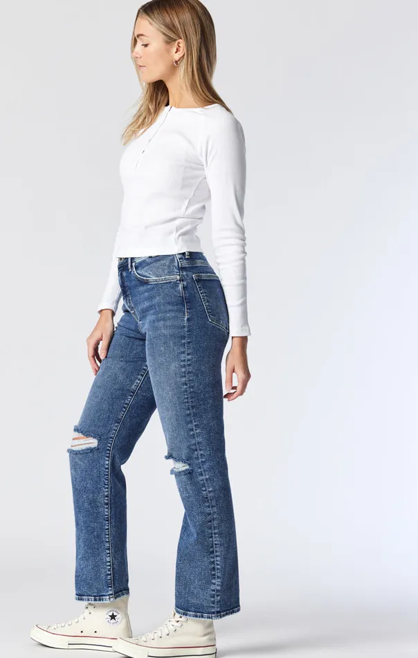 Women039s Barcelona Wide Leg In Mid Ripped Recycle Blue Women Mavi Jeans Denim Women039s Barcelona Wide Leg In Mid Ripped Recycle Blue Women Mavi Jeans Denim