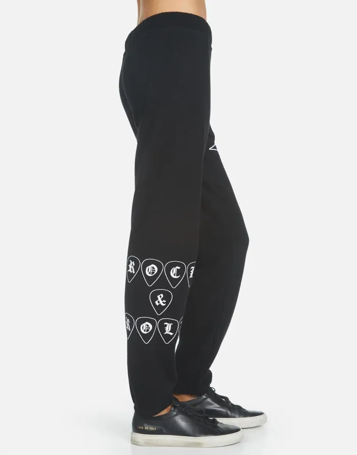 Women039s Gia Music Skull Black Lauren Moshi Long Sweatpants