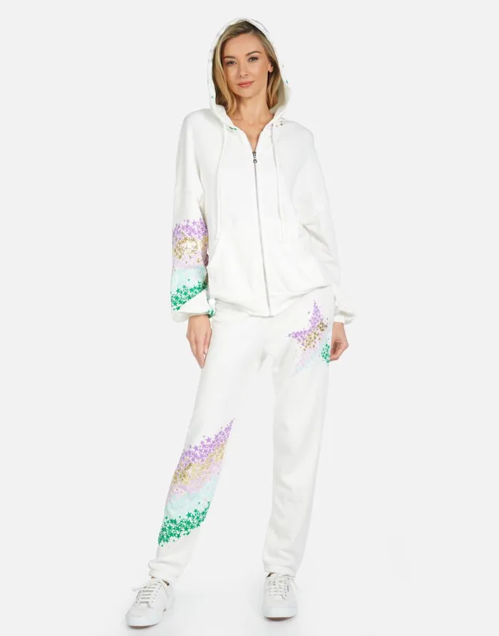 Women039s Gia Star Confetti Milk Lauren Moshi Long Sweatpants