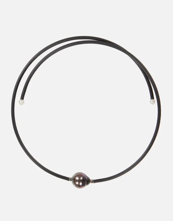 Women039s Kamari Tahitian Pearl Choker Black Black Pearl Lauren Moshi Lifestyle