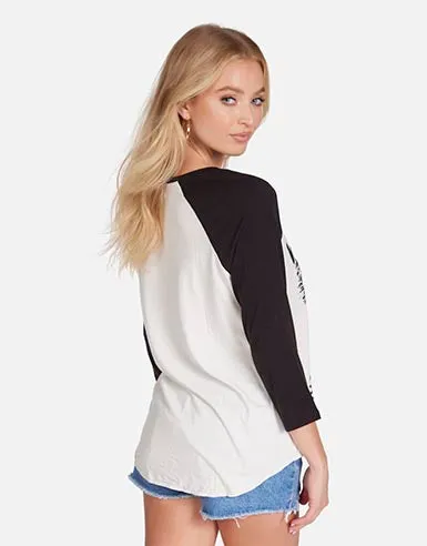Women039s Maglan Woodstock Flag Faded Whiteonyx Lauren Moshi Long Sleeve