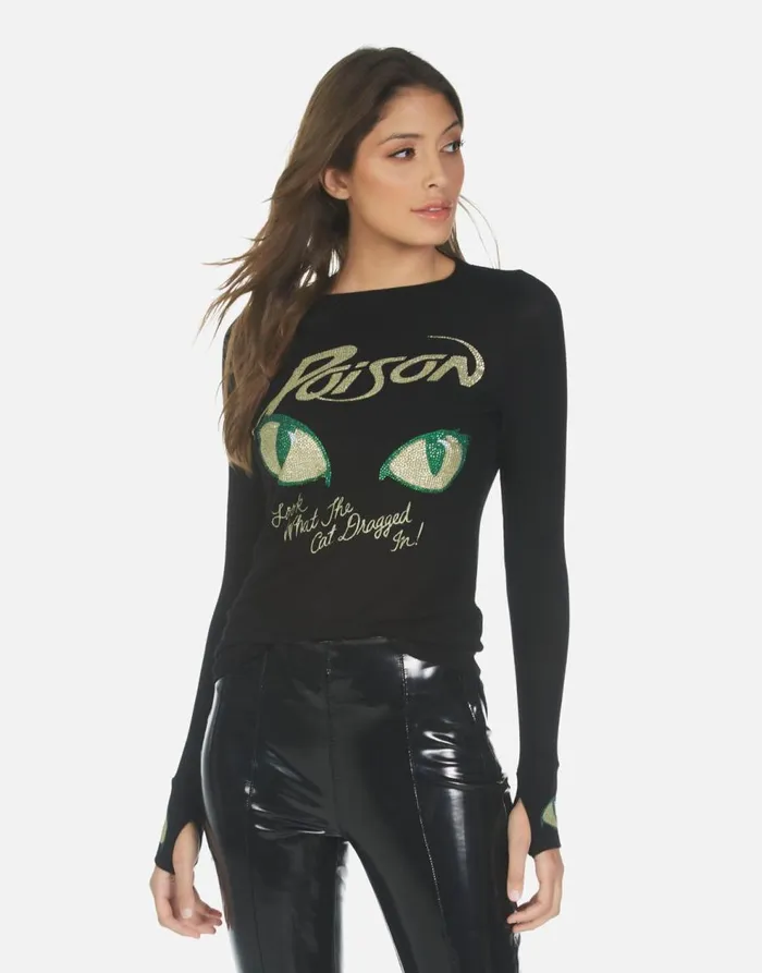 Women039s McKinley X Crystal Poison Black Lauren Moshi Long Sleeve