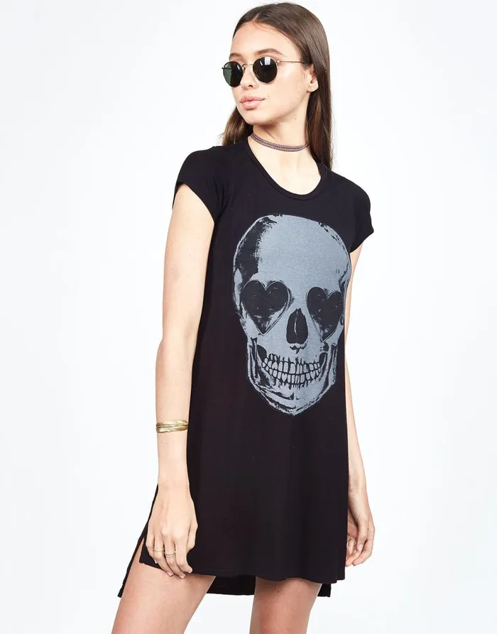 Women039s Mirabella Heart Eye Skull Black Lauren Moshi Dresses