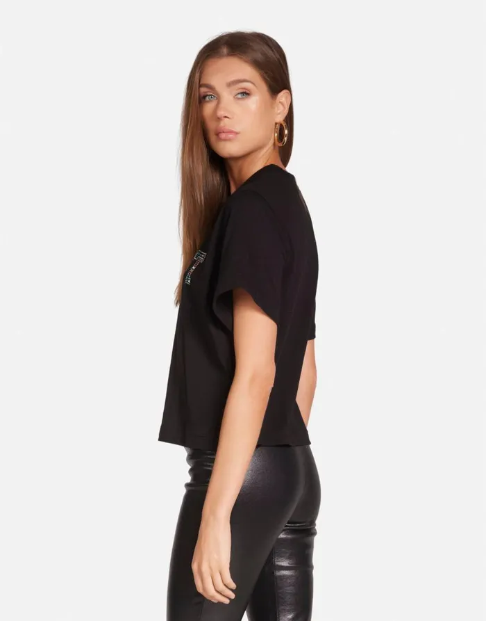 Women039s Rue Crystal Optimist Black Lauren Moshi Short Sleeve
