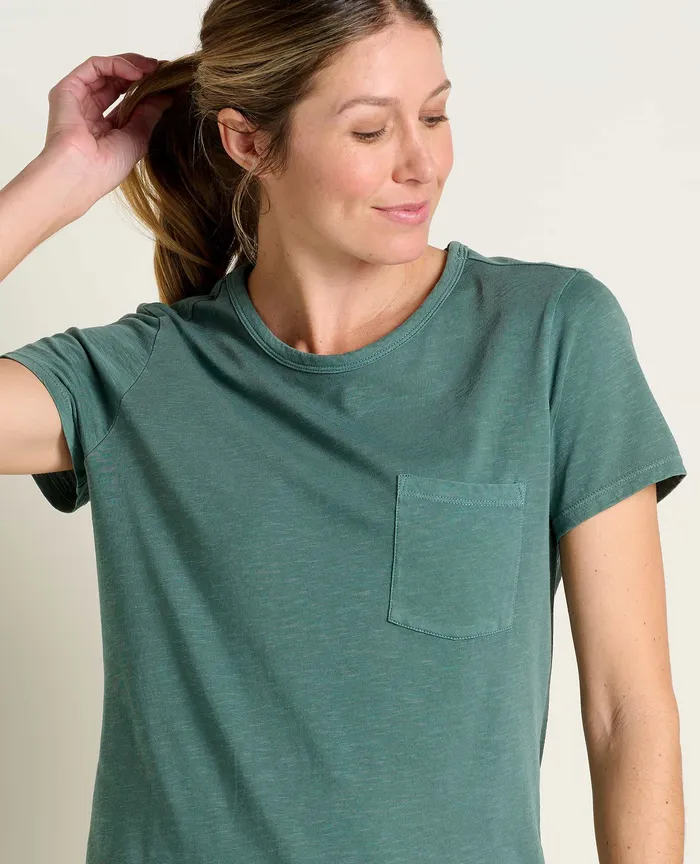 Women8217s Primo Short Sleeve Crew Silver Pine Women8217s Loungewear and Sleep ToadandCo