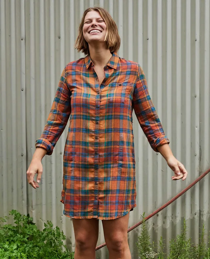 Women8217s ReForm Flannel Shirtdress Hazel Dresses ToadandCo