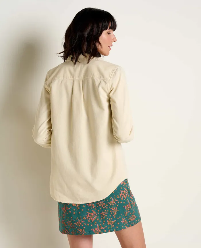 Women8217s Scouter Cord Long Sleeve Shirt Almond Tops and TShirts ToadandCo Women8217s