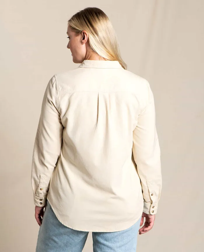Women8217s Scouter Cord Long Sleeve Shirt Almond Tops and TShirts ToadandCo Women8217s