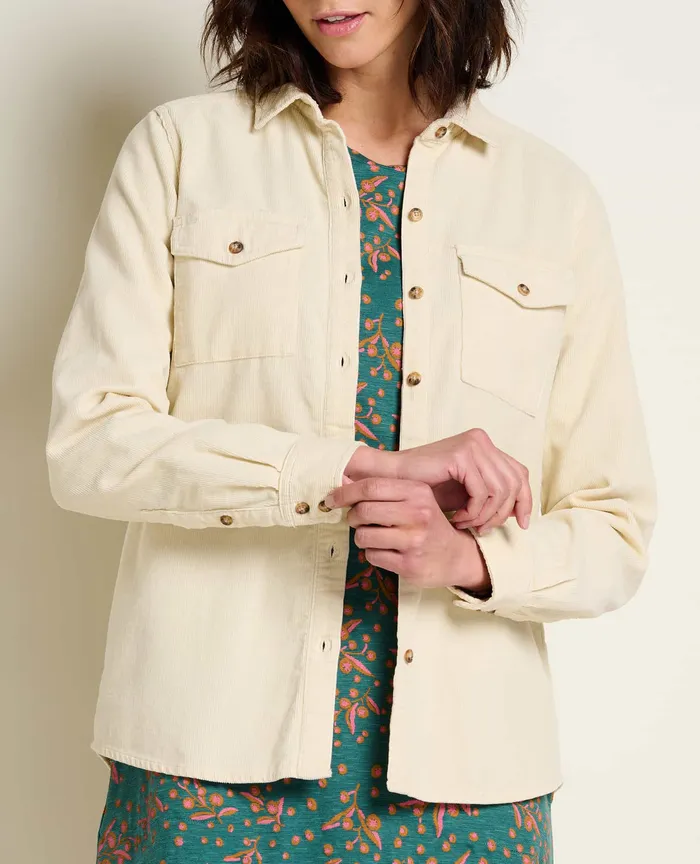 Women8217s Scouter Cord Long Sleeve Shirt Almond Tops and TShirts ToadandCo Women8217s