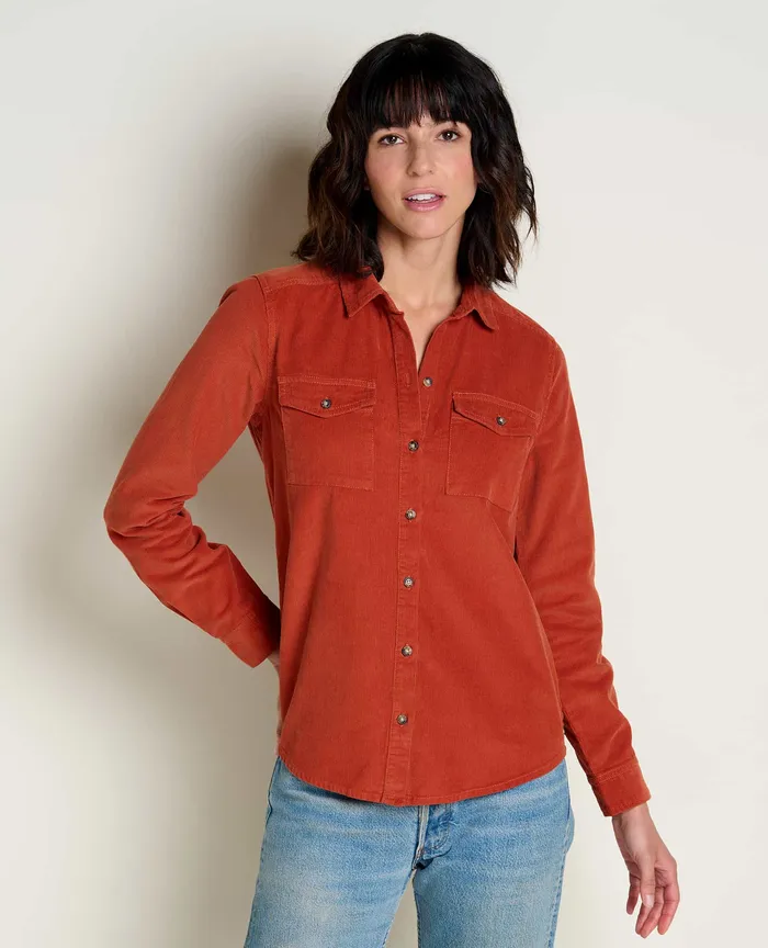 Women8217s Scouter Cord Long Sleeve Shirt Cinnamon Women8217s Tops and TShirts ToadandCo Women8217s Scouter Cord Long Sleeve Shirt Cinnamon Women8217s Tops and TShirts ToadandCo
