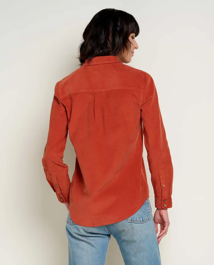 Women8217s Scouter Cord Long Sleeve Shirt Cinnamon Women8217s Tops and TShirts ToadandCo