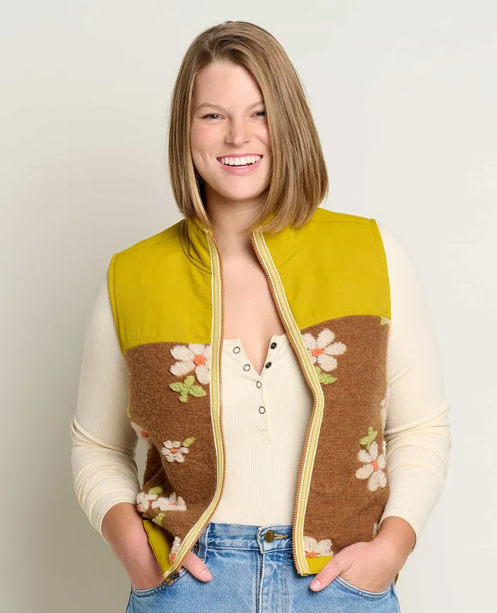 Women8217s Sespe Sherpa Vest Daisy Jackets and Layers ToadandCo Women8217s