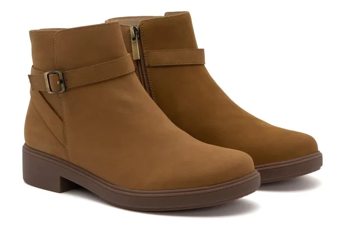 Women ABEO Footwear Boots Compass Buckle Tan Nubuck Women ABEO Footwear Boots Compass Buckle Tan Nubuck