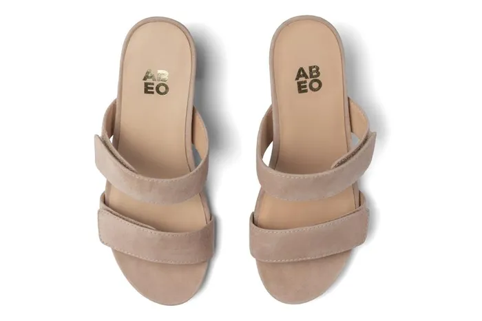 Women ABEO Footwear Dress Tempo Slide Cuban Sand Suede Women ABEO Footwear Dress Tempo Slide Cuban Sand Suede