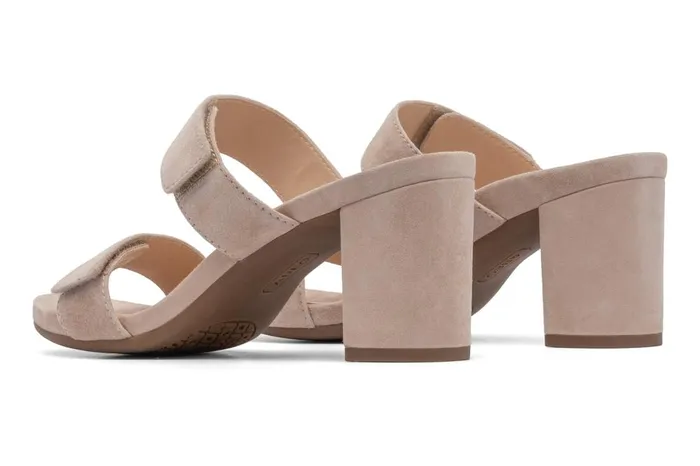 Women ABEO Footwear Dress Tempo Slide Cuban Sand Suede Women ABEO Footwear Dress Tempo Slide Cuban Sand Suede