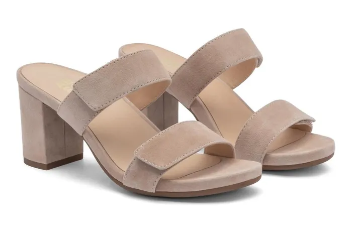 Women ABEO Footwear Dress Tempo Slide Cuban Sand Suede Women ABEO Footwear Dress Tempo Slide Cuban Sand Suede