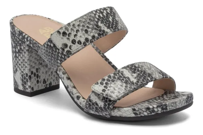 Women ABEO Footwear Dress Tempo Slide Snake Print Leather