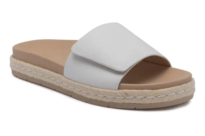 Women ABEO Footwear Sandals Isle Slide White Leather