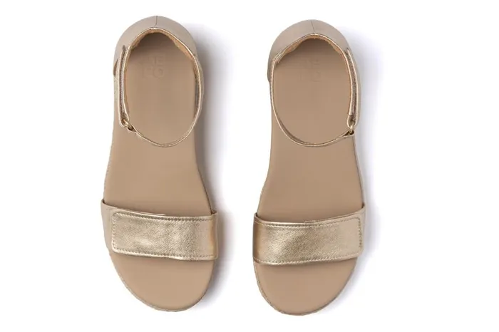Women ABEO Footwear Sandals Riviera Ankle Sandal Light Gold Leather Women ABEO Footwear Sandals Riviera Ankle Sandal Light Gold Leather