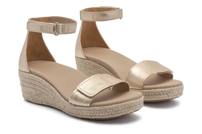 Women ABEO Footwear Sandals Riviera Ankle Sandal Light Gold Leather Women ABEO Footwear Sandals Riviera Ankle Sandal Light Gold Leather