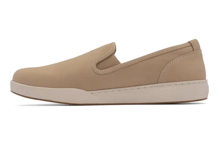 Women ABEO Footwear Sneakers Encore Slip On Tan Nubuck Women ABEO Footwear Sneakers Encore Slip On Tan Nubuck