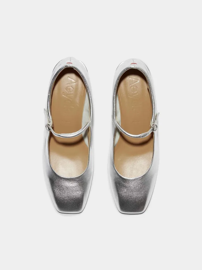 Women Aeyde ALINE Silver Mary Jane Pump Aeyde Pumps