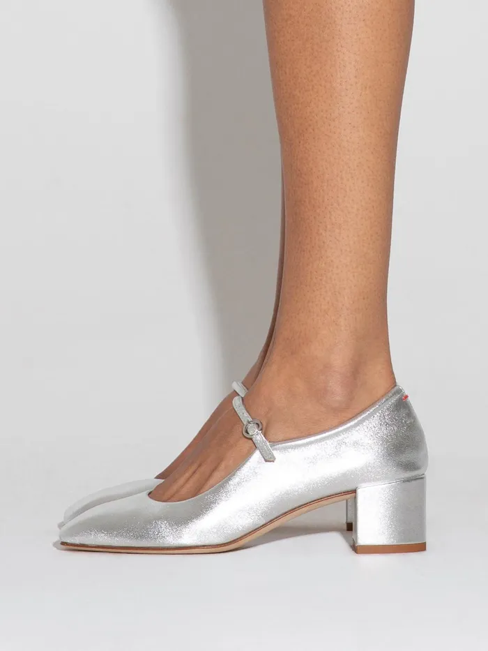 Women Aeyde ALINE Silver Mary Jane Pump Aeyde Pumps