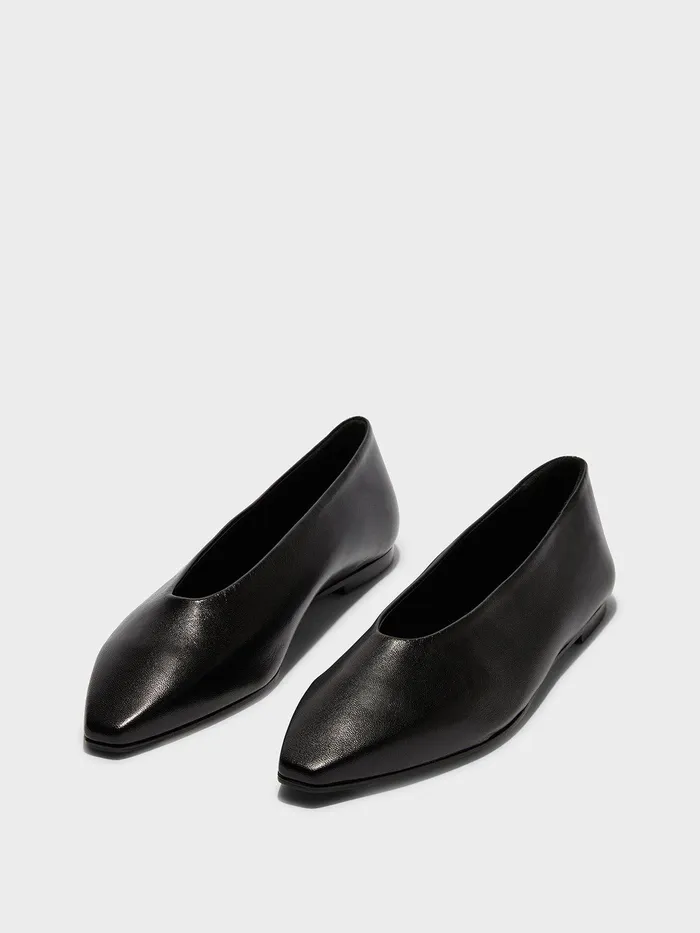 Women Aeyde BETTY Black Ballet Flat Aeyde Flats