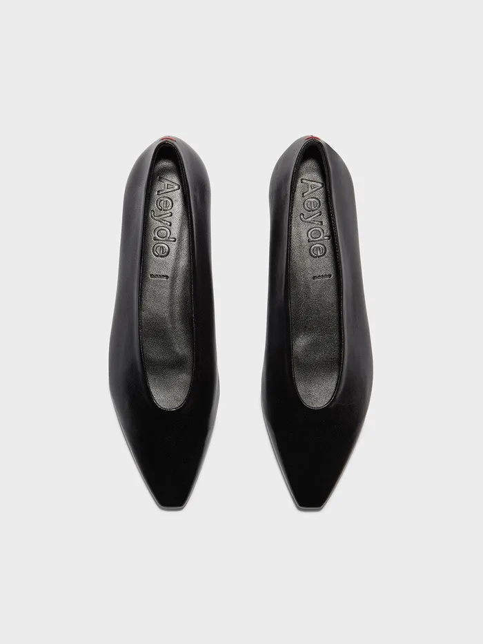 Women Aeyde BETTY Black Ballet Flat Aeyde Flats