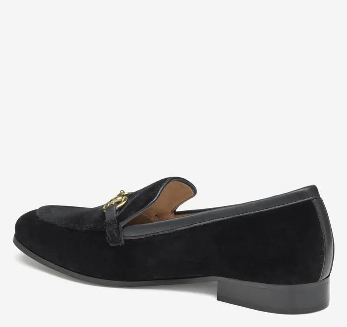 Women Ali Bit Loafer Black Velvet JohnstonandMurphy Mules and Loafers Women Ali Bit Loafer Black Velvet JohnstonandMurphy Mules and Loafers