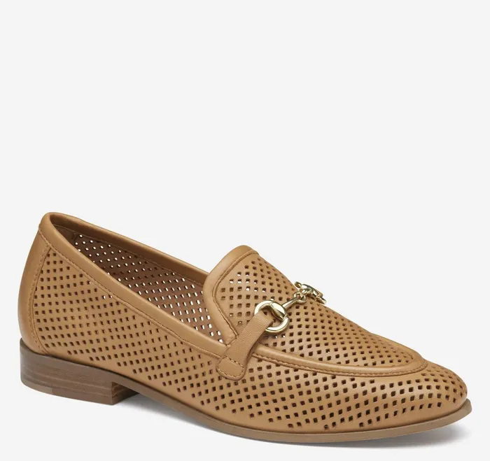Women Ali Perfed Bit Loafer Tan Glove Leather JohnstonandMurphy Mules and Loafers Women Ali Perfed Bit Loafer Tan Glove Leather JohnstonandMurphy Mules and Loafers