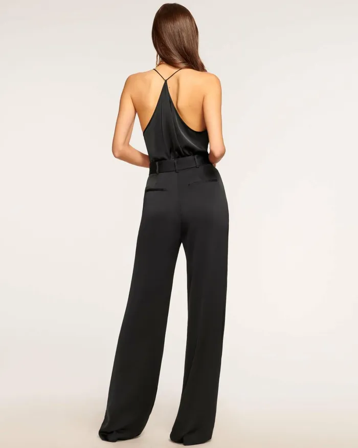 Women Amaya Wide Leg Belted Trouser Cabernet Ramy Brook Pants Women Amaya Wide Leg Belted Trouser Cabernet Ramy Brook Pants