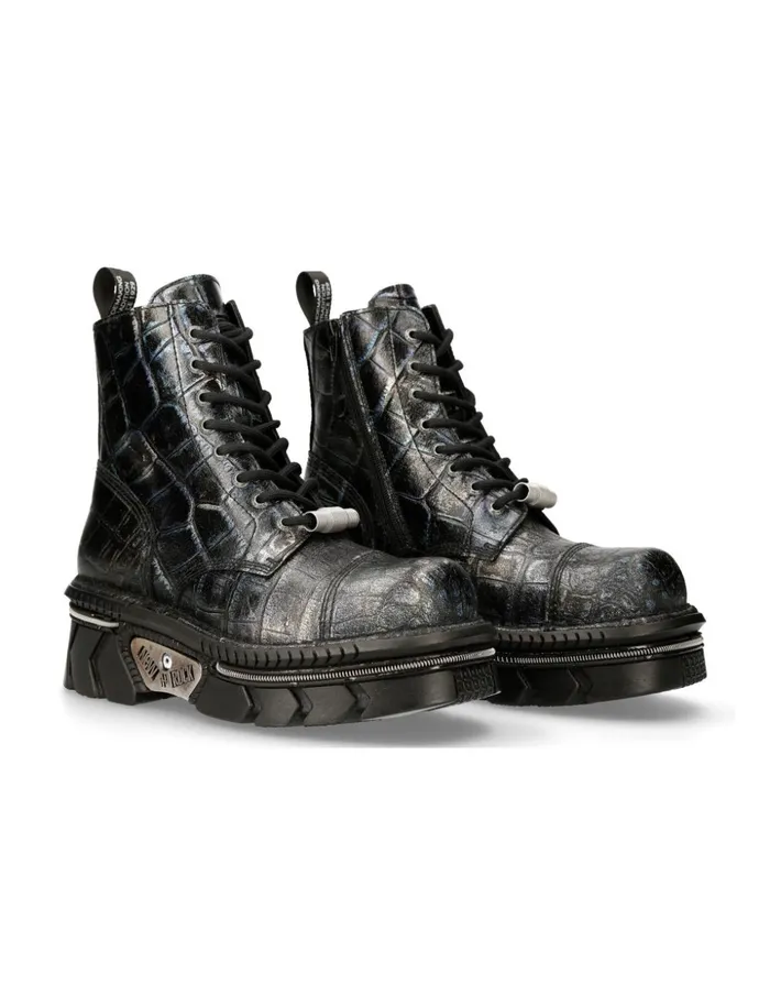 Women Ankle Boot Techno MMili083cmC61 New Rock Military