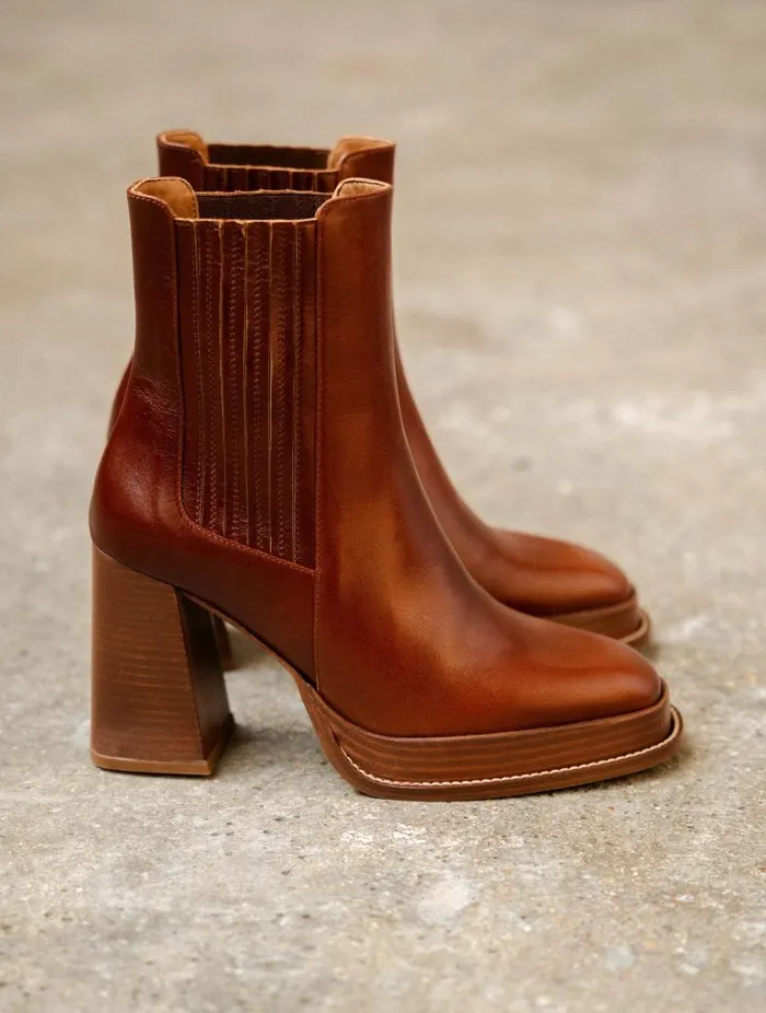 Women Ankle Boots Bobbies Deva Chestnut