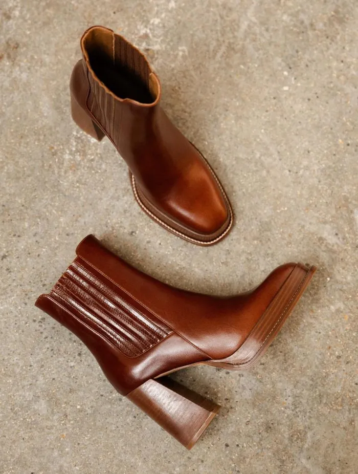 Women Ankle Boots Bobbies Deva Chestnut