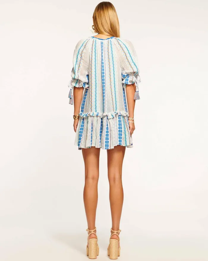 Women Aspyn Coverup Mini Dress Blue Stripe Ramy Brook Swimwear Women Aspyn Coverup Mini Dress Blue Stripe Ramy Brook Swimwear