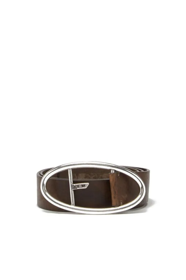 Women BOval D Brown Diesel Belts