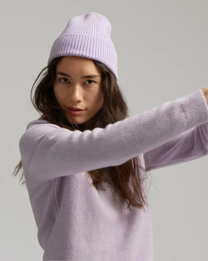 Women Beanies Colorful Standard Merino Wool Beanie Desert Khaki