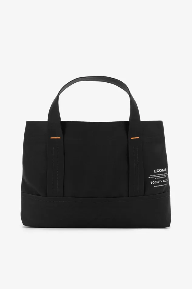 Women Black Bonded Tote Bag Ecoalf Handbags