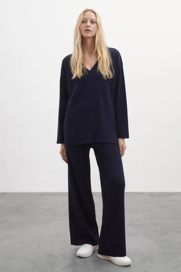 Women Blue Bergamota Knitted Jumper Ecoalf Knitwear