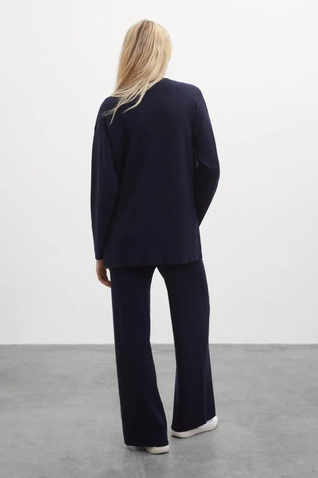 Women Blue Bergamota Knitted Jumper Ecoalf Knitwear
