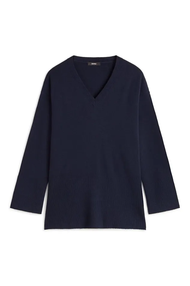 Women Blue Bergamota Knitted Jumper Ecoalf Knitwear