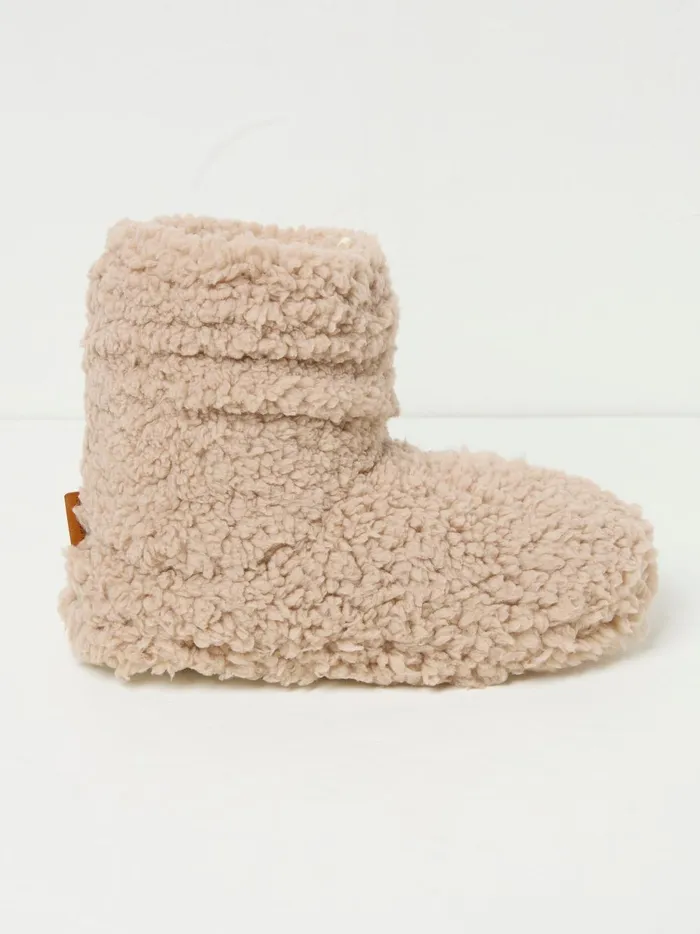 Women Boots Fat Face Natural Cove Cloud Faux Fur Boots