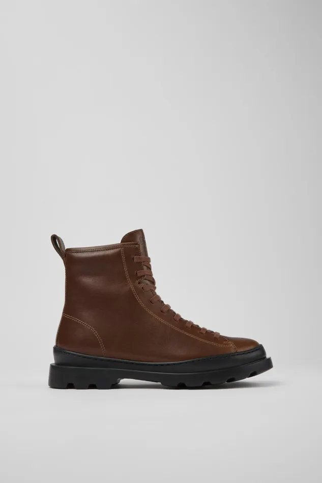 Women Brutus Brown Laceup Boots Camper Ankle Boots Women Brutus Brown Laceup Boots Camper Ankle Boots