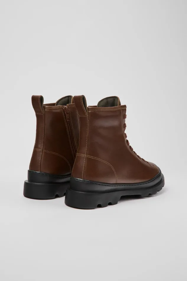 Women Brutus Brown Laceup Boots Camper Ankle Boots Women Brutus Brown Laceup Boots Camper Ankle Boots