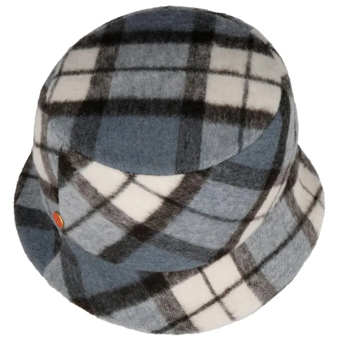 Women Bucket Hats Mayser Doriet Check Bucket Reversible Hat Blue Women Bucket Hats Mayser Doriet Check Bucket Reversible Hat Blue