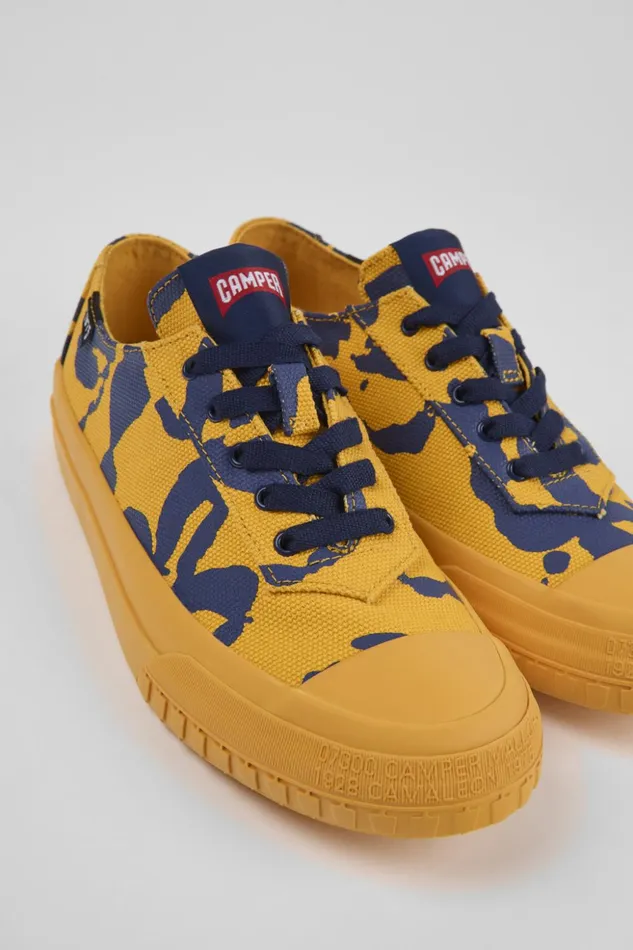 Women Camaleon Orange And Blue Recycled Cotton Sneakers Camper Sneakers