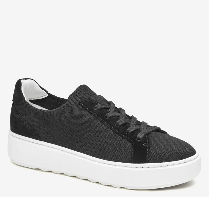 Women Cammie Knit LaceUp Black Knit JohnstonandMurphy Sneakers